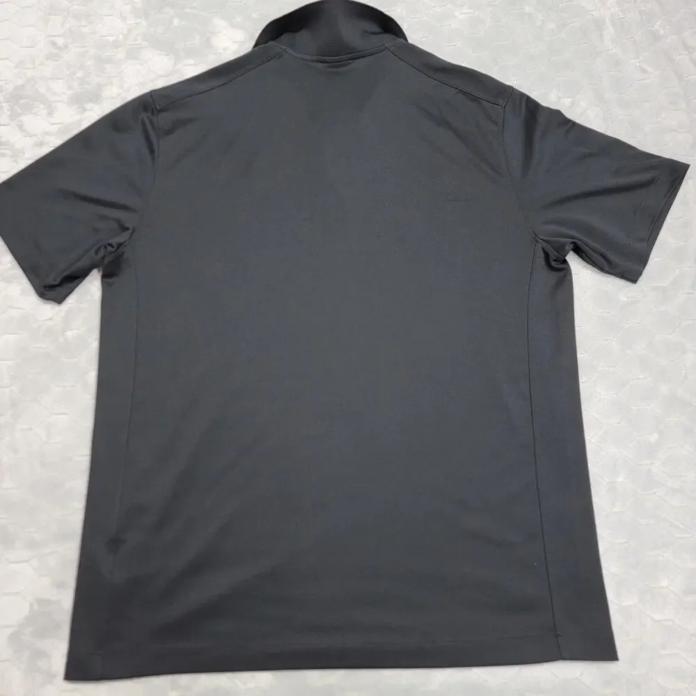 Nike Golf Dri-Fit Polo Shirt Mens XL Black Short Sleeve Embroidered Swoosh